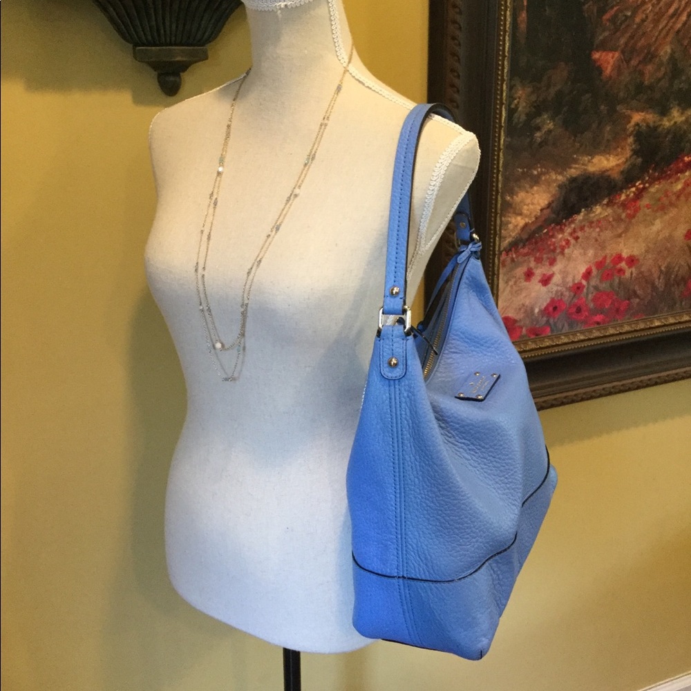 Kate Spade-  Bay Street Lexie Blue Pebble Handbag - Picture 3 of 8